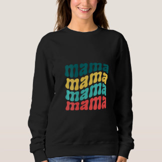 Womens Mama Mommy Mom Mother's Day V Neck スウェットシャツ