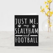 Womens Me My Sealyham And Football Mom Funny Dog L カード (黄色い花)
