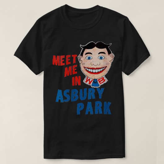 Womens Meet Me in Asbury Park Iconic Tillie VNeck Tシャツ (デザイン正面)