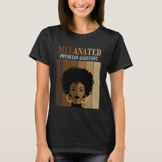 Womens Melanated Physician Assistant Black Afro Pr Tシャツ