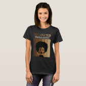 Womens Melanated Physician Assistant Black Afro Pr Tシャツ (正面フル)
