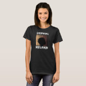 Womens Melanin Dripping Melanin Women Black Girl M Tシャツ (正面フル)