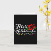 Womens Mele Kalikimaka Hibiscus Flower Hawaii Chri カード (黄色い花)