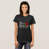 Womens Mele Kalikimaka Hibiscus Flower Hawaii Chri Tシャツ (正面フル)