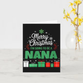 Womens Merry Christmas I'm Going To Be A Nana Preg カード (黄色い花)