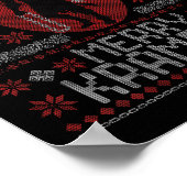 Womens Merry Krampus Horror Creepy Evil Funny Ugly ポスター (角)