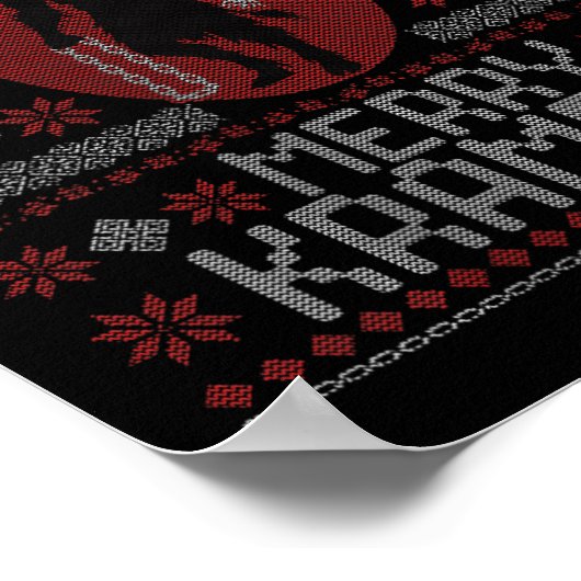 Womens Merry Krampus Horror Creepy Evil Funny Ugly ポスター (角)