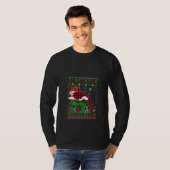 Womens Merry Orcamas Xmas Sweater Red Plaid Santa  Tシャツ (正面フル)