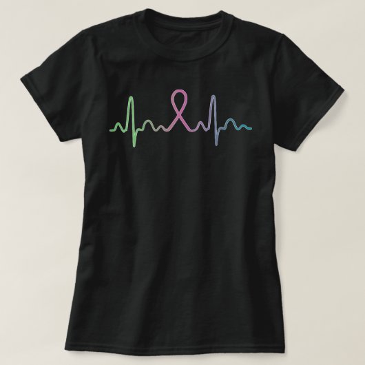 Womens Metastatic Breast Cancer Heartbeat Awarenes Tシャツ (デザイン正面)