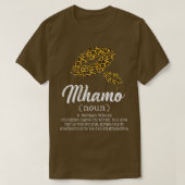 Womens Mhamo Leopard Lips Funny Grandma Meaning Mo Tシャツ (デザイン正面)