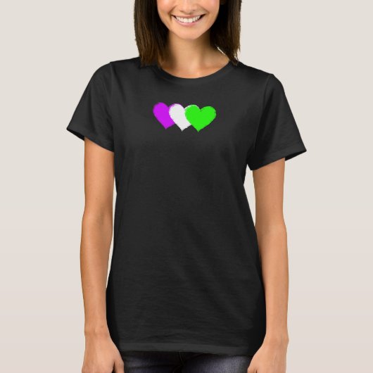 Womens Modern feminist Suffragette heart Tシャツ (正面)