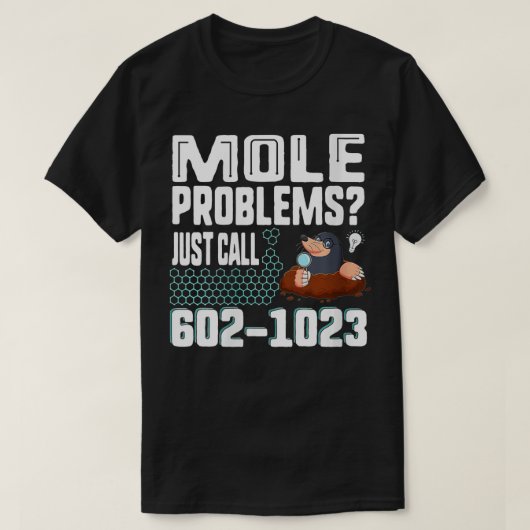 Womens Mole Day Mole Problems Just Call Avogadros Tシャツ (デザイン正面)