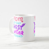 Womens Mom By Day - Ghost Hunter By Night Hallowee コーヒーマグカップ (正面左)