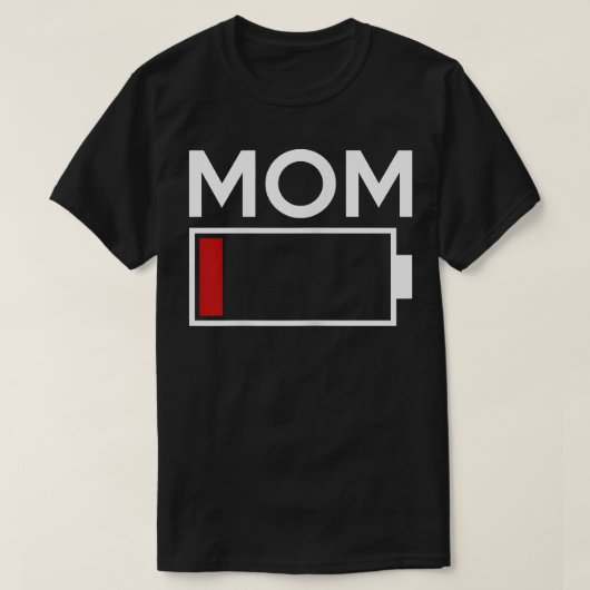 Womens Mom Low Battery Energy  Tシャツ (デザイン正面)