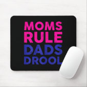 Womens Moms Rule Dads Drool Funny Mother's Day Gra マウスパッド (マウス)