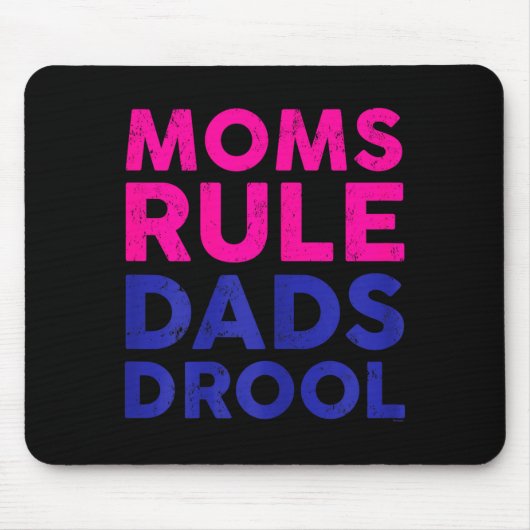 Womens Moms Rule Dads Drool Funny Mother's Day Gra マウスパッド (正面)
