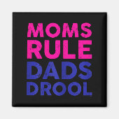 Womens Moms Rule Dads Drool Funny Mother's Day Gra マグネット (正面)