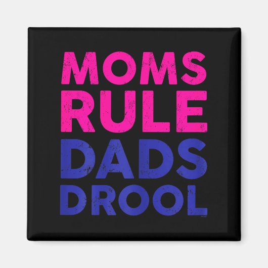 Womens Moms Rule Dads Drool Funny Mother's Day Gra マグネット (正面)