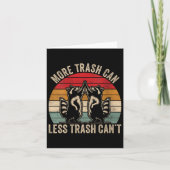 Womens More Trash Can Less Trash Can't, Funny Retr カード (正面)