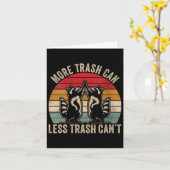Womens More Trash Can Less Trash Can't, Funny Retr カード (黄色い花)