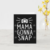 Womens Mother Gonna Snap Funny Mom Birthday Gift Q カード (黄色い花)