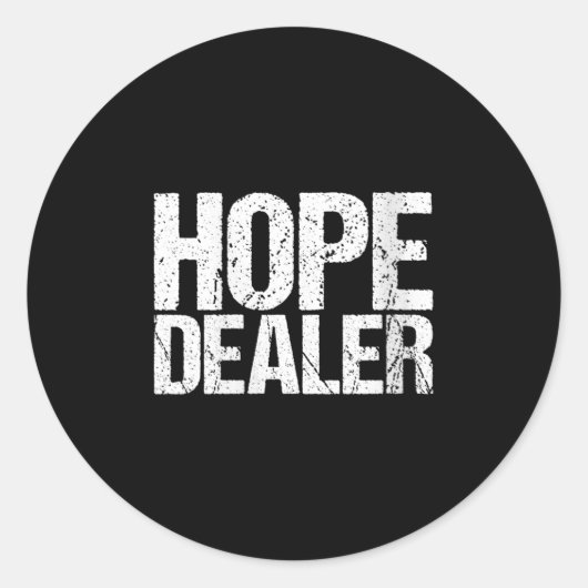 Womens Motivational Hope Er V-neck  ラウンドシール (正面)