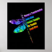 Womens Motivational Insration Gift Dragonfly ポスター (正面)