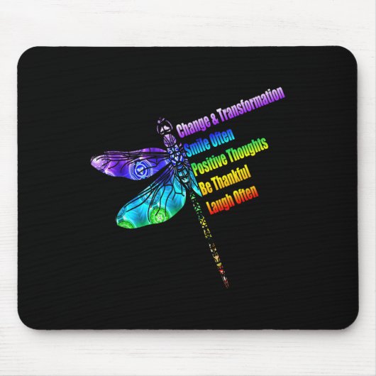Womens Motivational Insration Gift Dragonfly マウスパッド (正面)