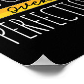 Womens Motivational Progress Over Perfection Back  ポスター (角)