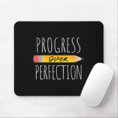 Womens Motivational Progress Over Perfection Back  マウスパッド (マウス)