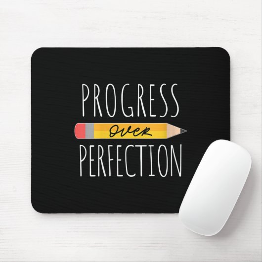 Womens Motivational Progress Over Perfection Back  マウスパッド (マウス)