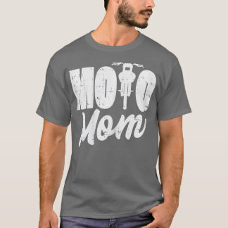 Womens Moto Mom Motorcycle Motocross Dirt Bike Tシャツ