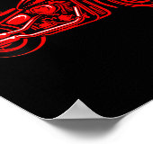 Women's Motorcycle Heart Biker Valentines Day Ride ポスター (角)