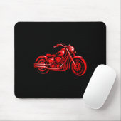 Women's Motorcycle Heart Biker Valentines Day Ride マウスパッド (マウス)