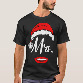 Womens Mrs Santa Claus Outfit Matching Couples Chr Tシャツ
