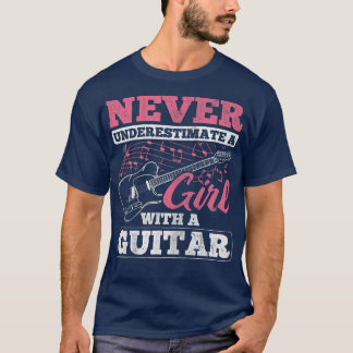Womens Musician Band Player Guitarist Girl With Gu Tシャツ