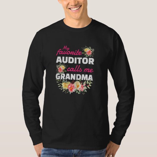 Womens My Favorite Auditor Calls Me Grandma Grandc Tシャツ (正面)