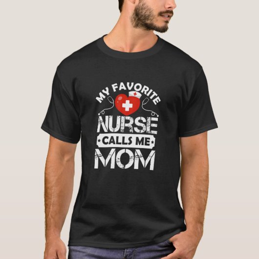Womens My Favorite Child Daughter Son Nurse RN CNA Tシャツ (正面)
