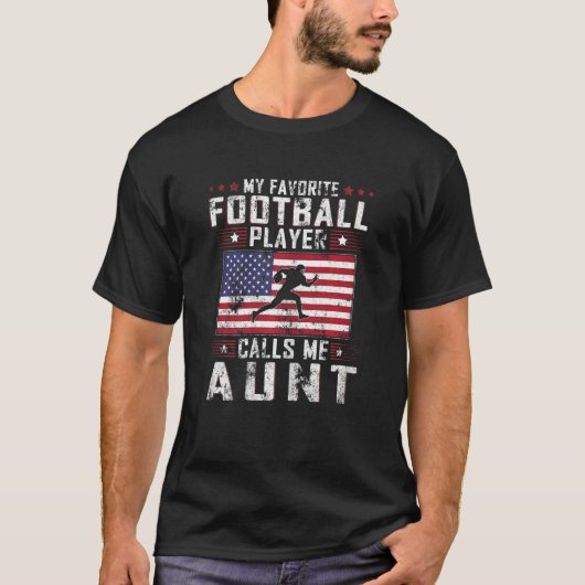 Womens My Favorite Football Player Calls Me Aunt M Tシャツ (正面)