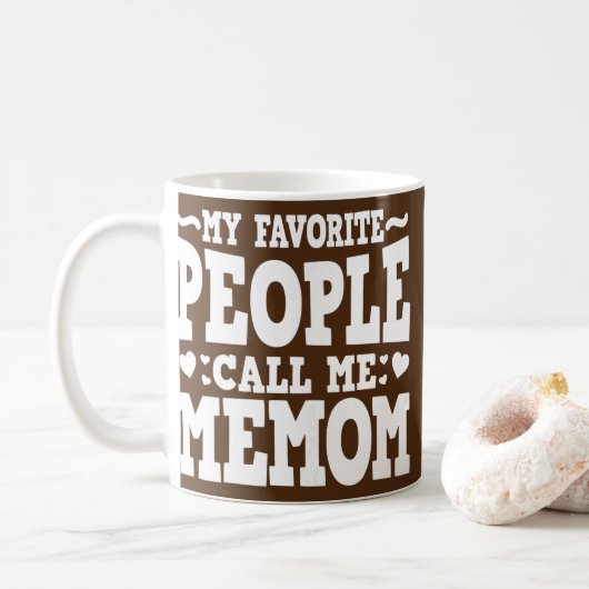 Womens My Favorite People Call Me Memom Funny コーヒーマグカップ (ドーナツ)