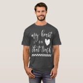 Womens My Heart Is On That Track  Motocross BMX Tシャツ (正面フル)