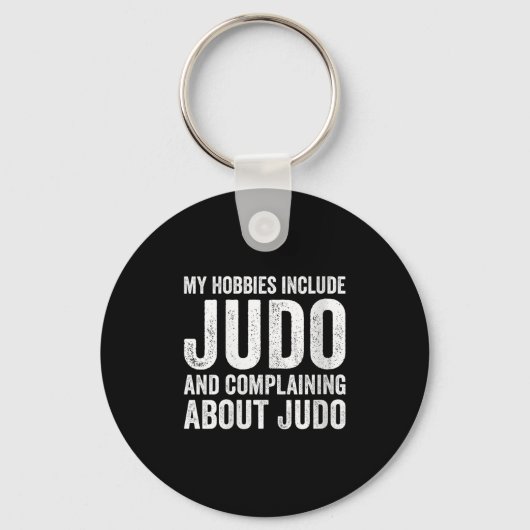 Womens My Hobbies Include Judo Funny Judoka V-neck キーホルダー (正面)