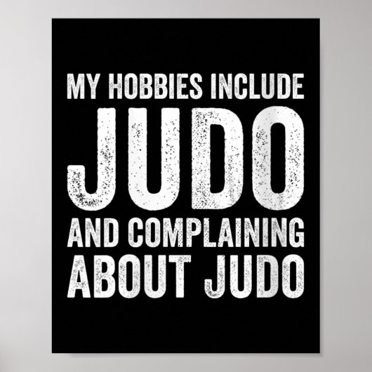Womens My Hobbies Include Judo Funny Judoka V-neck ポスター (正面)