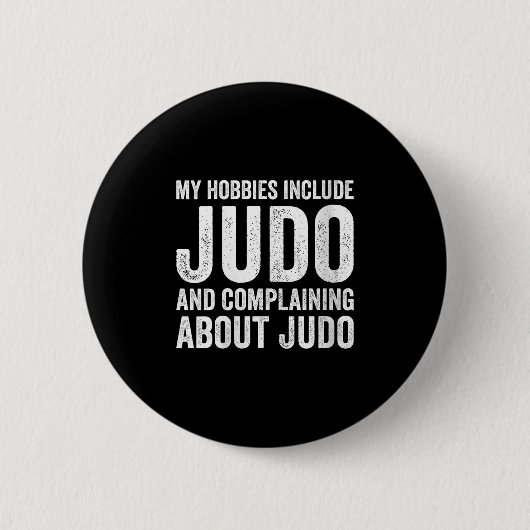 Womens My Hobbies Include Judo Funny Judoka V-neck 缶バッジ (正面)