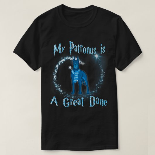 Womens My Patronus Is a Great Dane Dog Lovers VNec Tシャツ (デザイン正面)
