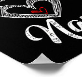 Womens My Valentine Calls Me Nana Shirt Valentines ポスター (角)