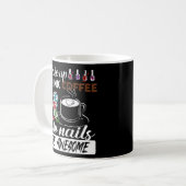 Womens Nail Tech Wake Up Drink Coffee Do Nails コーヒーマグカップ (正面左)