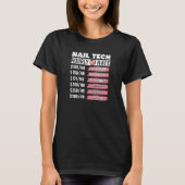 Womens Nail Technician Hourly Rate Nail Tech Artis Tシャツ (正面)