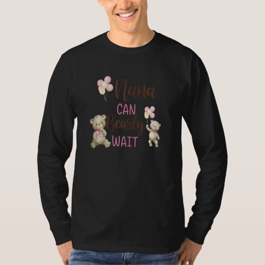 Womens Nana We Can Bearly Wait Gender Neutral Baby Tシャツ (正面)