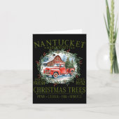 Womens Nantucket Ma Farm Fresh Christmas Trees Gre カード (正面)